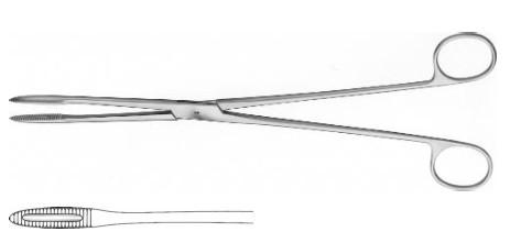 КОРНЦАНГ МАЙЄР ДЛЯ ТАМПОНІВ/ПЕРЕВ'ЯЗОК, БЕЗ КРЕМАЛЬЄРИ, ПРЯМИЙ, 265 ММ